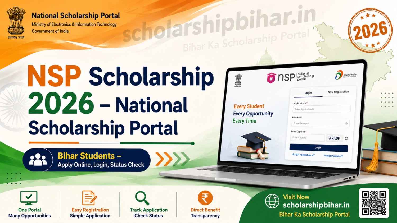 NSP Scholarship 2026 – National Scholarship Portal Apply Online Bihar