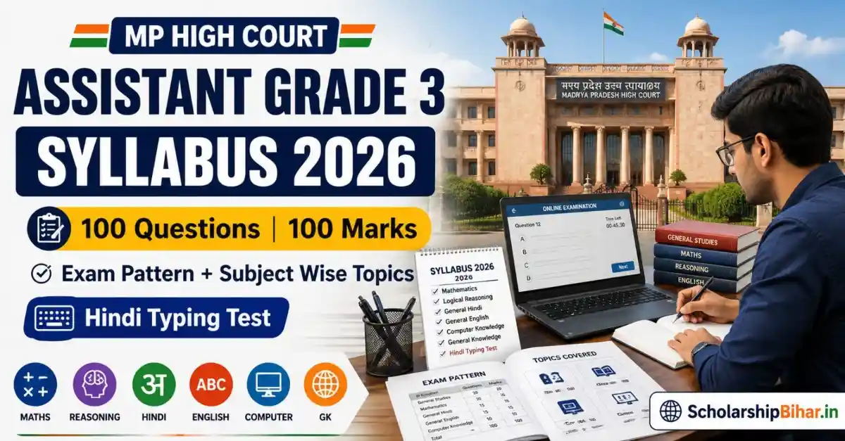 MP High Court Assistant Grade 3 Syllabus 2026 PDF Download: Exam Pattern, Subject Wise Topics & Typing Test